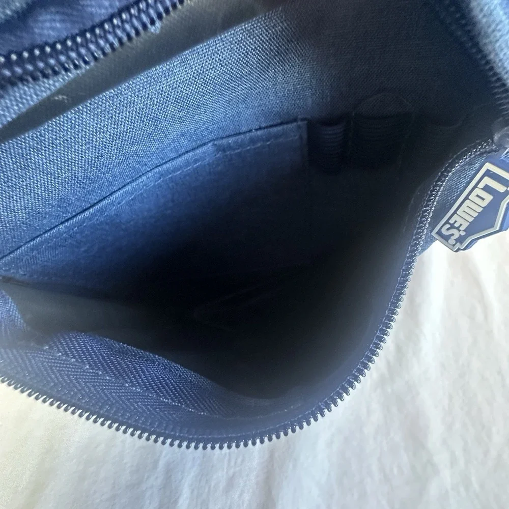 NEW Lowe's FULL SIZE, Blue Backpack, Zippers, Pockets, Tool Bag, Work Bag‎